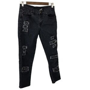 Lyric culture Woodstock blue denim distressed jeans